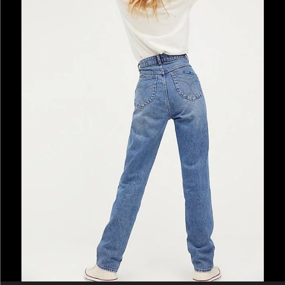 Rollas Elle Jeans Womens 23 Super High Rise Relaxed 80s Stone Denim Pants